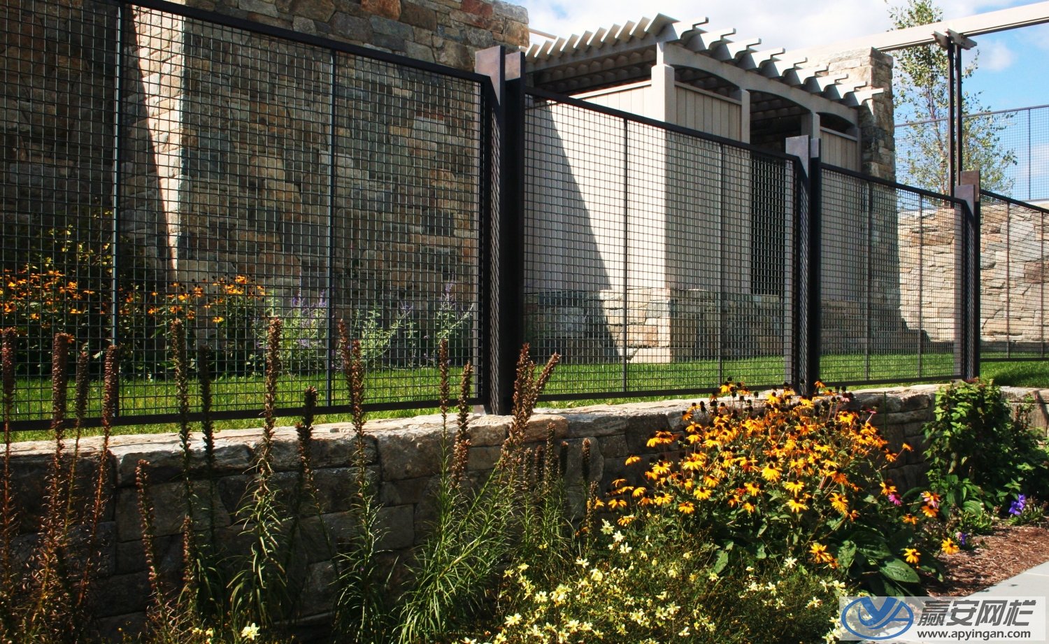 鐵絲網式庭院圍欄 別墅庭院圍欄