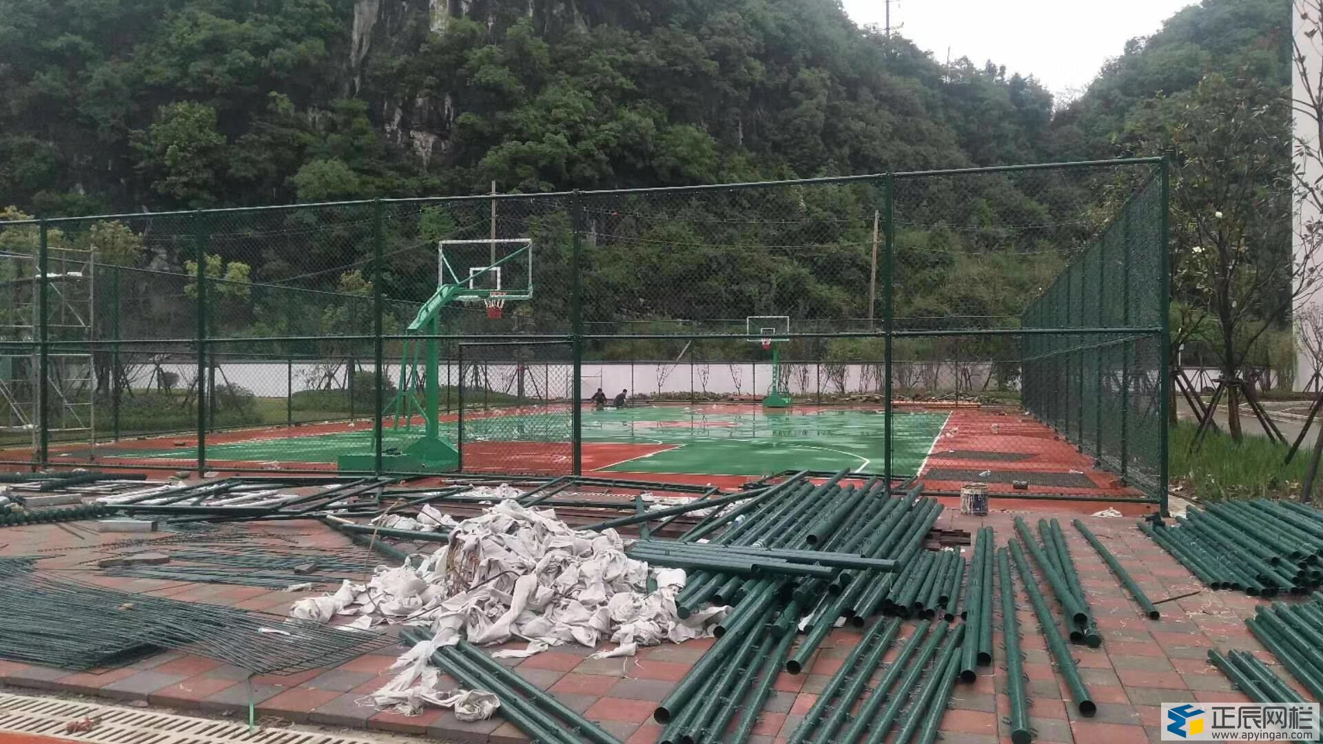籃球場(chǎng)圍網(wǎng)施工圖